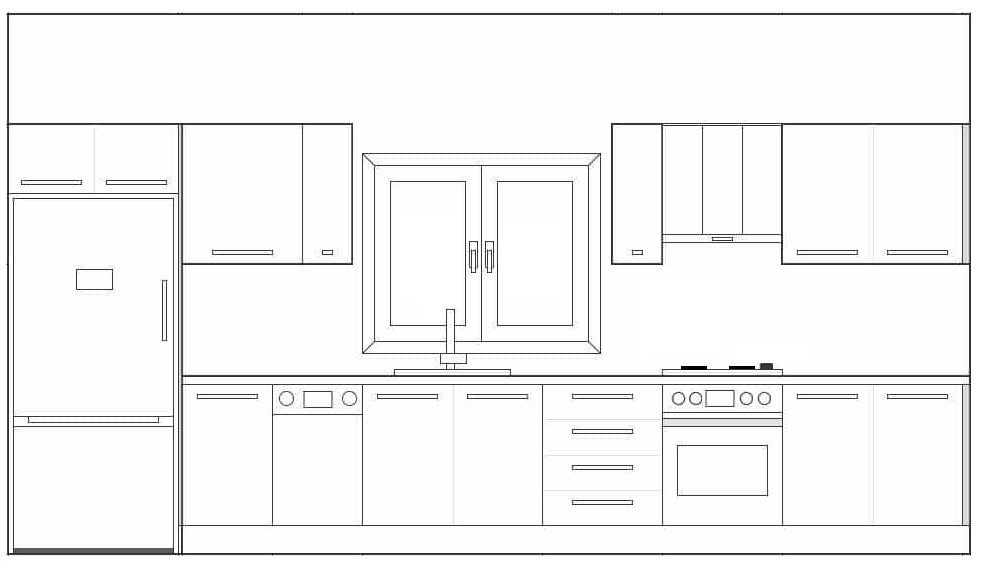 Single wall kitchen design